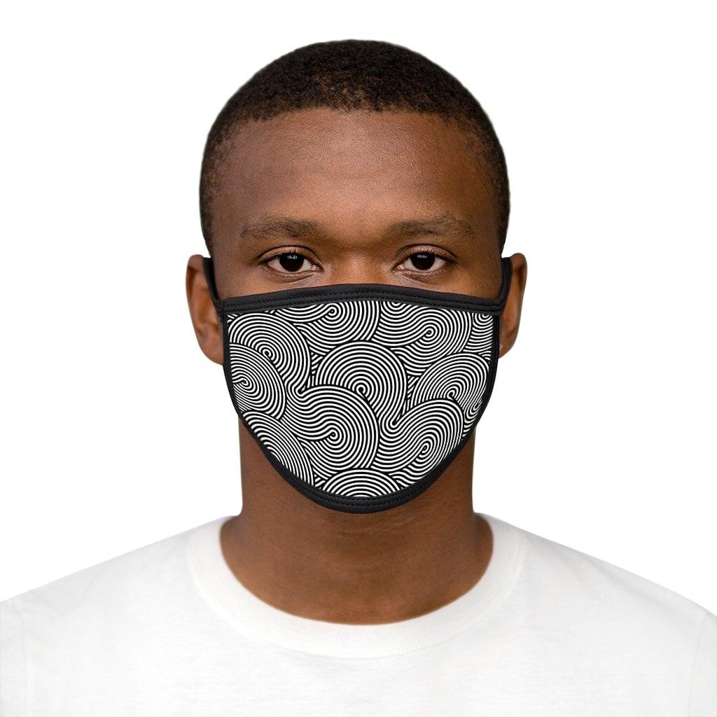 Op Art Mixed-Fabric Face Mask - Behind The Sky Music