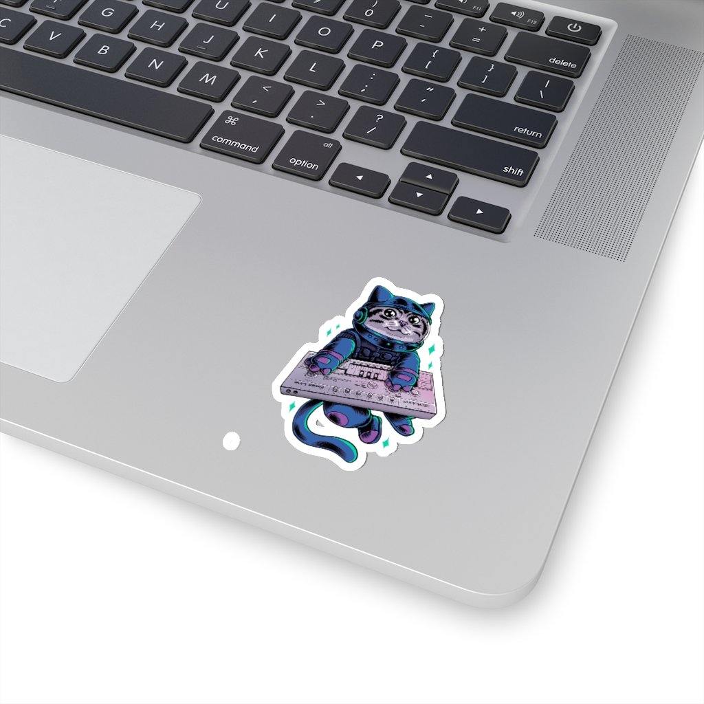 303 Space Cat Kiss-Cut Stickers - Behind The Sky Music