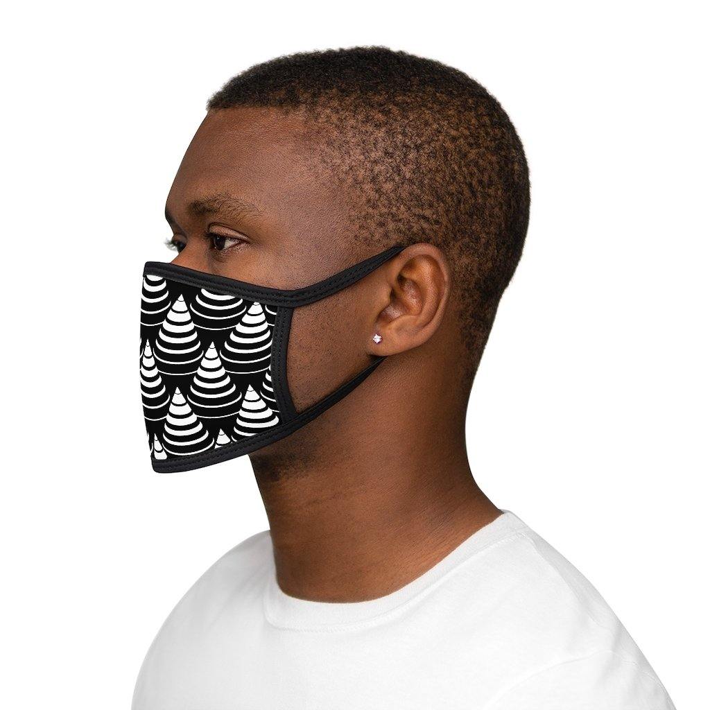 Op Art Mixed-Fabric Face Mask III - Behind The Sky Music