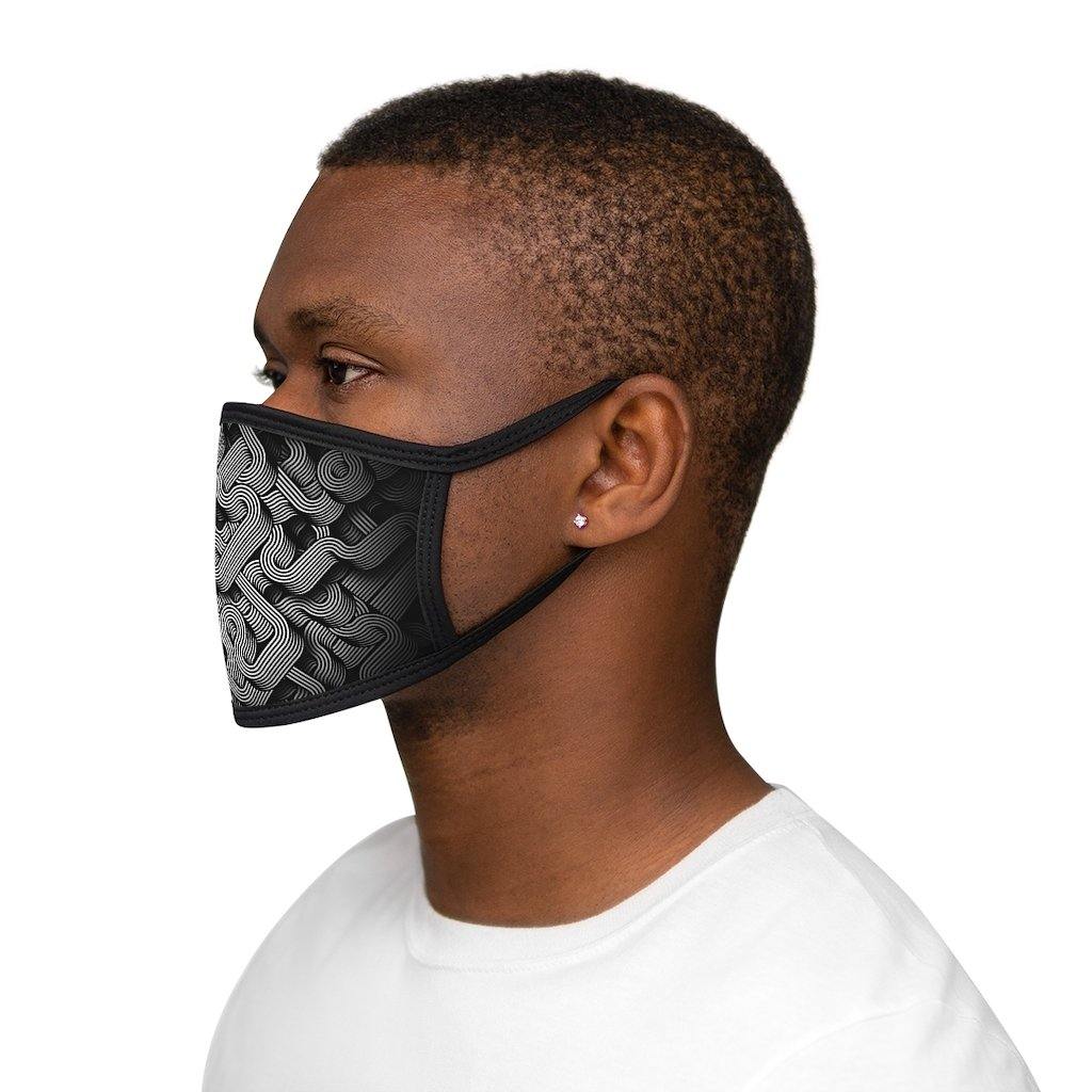Op Art Mixed-Fabric Face Mask II - Behind The Sky Music
