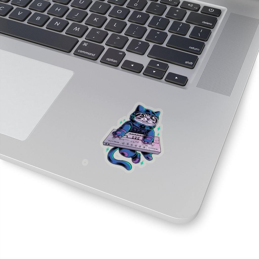 303 Space Cat Kiss-Cut Stickers - Behind The Sky Music