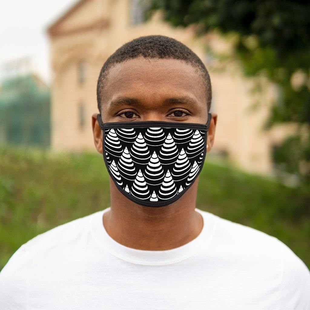 Op Art Mixed-Fabric Face Mask III - Behind The Sky Music